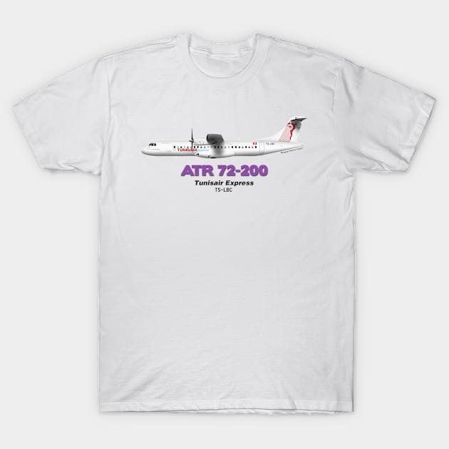 Avions de Transport Régional 72-200 - Tunisair Express T-Shirt by TheArtofFlying